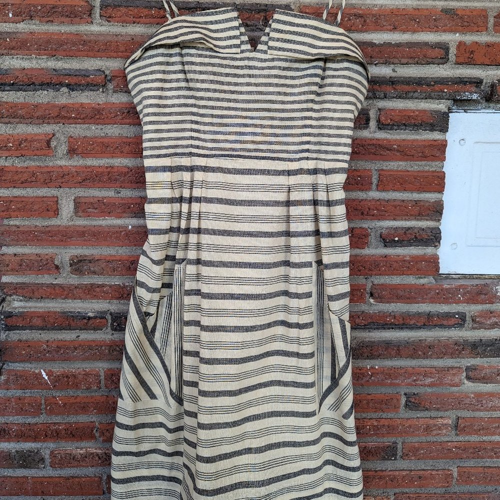 RARE Anthropologie Maeve striped strapless (or spaghetti strap) dress